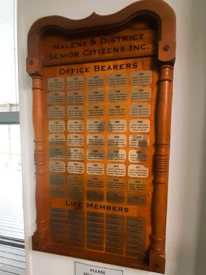 Maleny Senior Citizens Honour Board