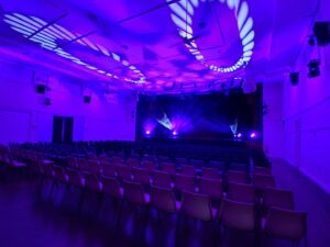 Main Hall with seating and lighting